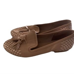 Dune London dusty pink gold loafers 7 slip on